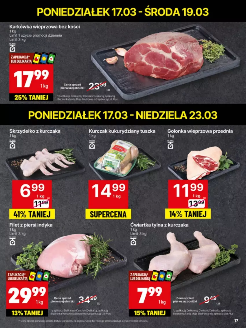 Gazetka promocyjna Delikatesy Centrum - NOWA GAZETKA Delikatesy Centrum od 17 marca! 17-23.03.2025 - ważna 17.03 do 23.03.2025 - strona 17 - produkty: Karkówka wieprzowa, Kurczak, Tusz