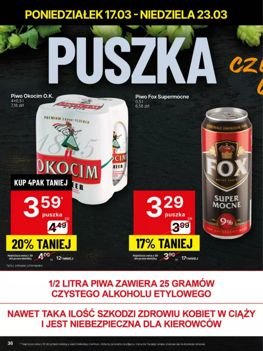 Gazetka promocyjna Delikatesy Centrum - NOWA GAZETKA Delikatesy Centrum od 17 marca! 17-23.03.2025 - ważna 17.03 do 23.03.2025 - strona 36 - produkty: Gra, Koc, Okocim, Piec, Piwa, Piwo