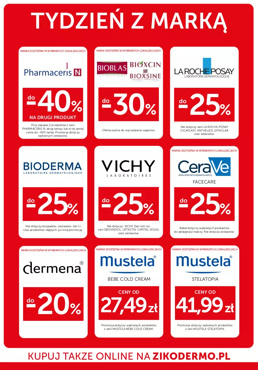 Gazetka promocyjna Ziko - Gazetka Ziko Dermo - ważna 26.11 do 10.12.2025 - strona 30 - produkty: Acer, Cold Cream, Fa, Helio, La Roche-Posay, Mus, Mustela, Pharmaceris, Ser, Top, Vichy