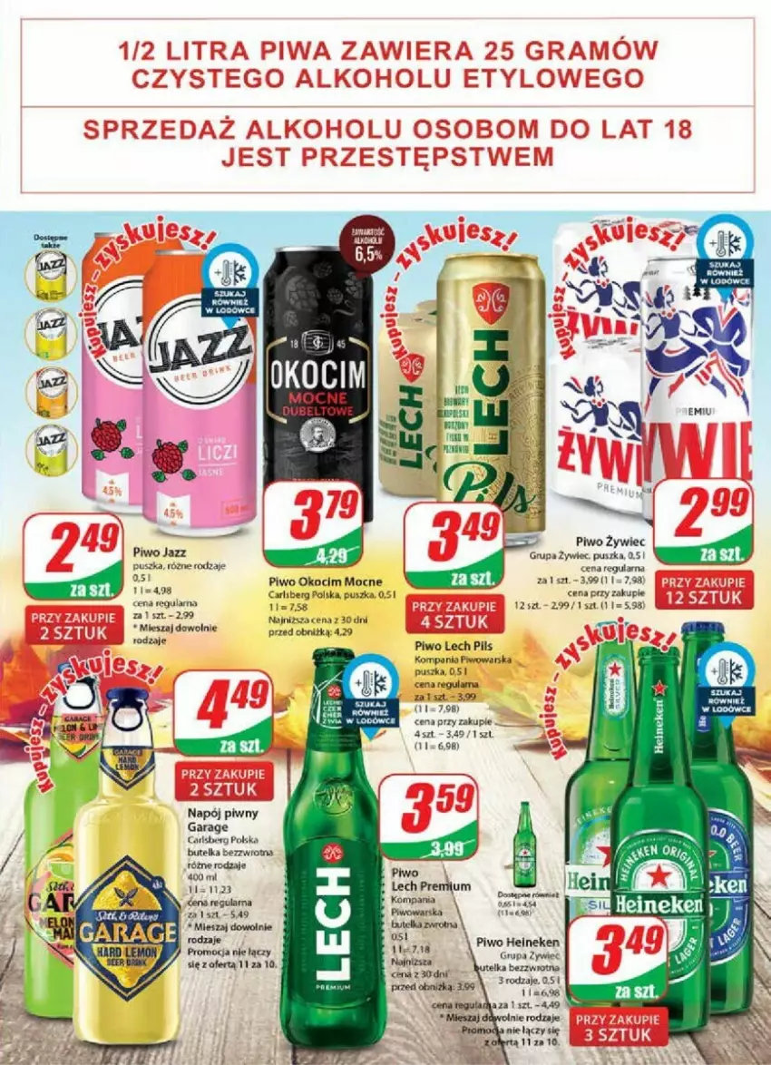 Gazetka promocyjna Dino - ważna 15.11 do 21.11.2023 - strona 9 - produkty: Carlsberg, Cars, Heineken, Koc, Lech Premium, Napój, Okocim, Piwo