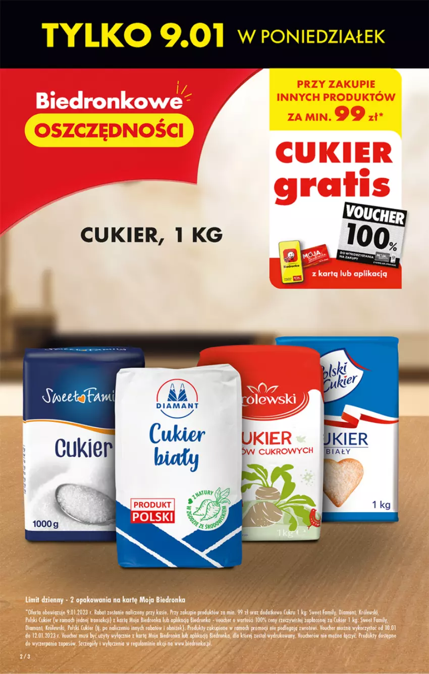 Gazetka promocyjna Biedronka - Gazetka - Biedronka.pl - ważna 09.01 do 14.01.2023 - strona 2 - produkty: Cukier, Diamant