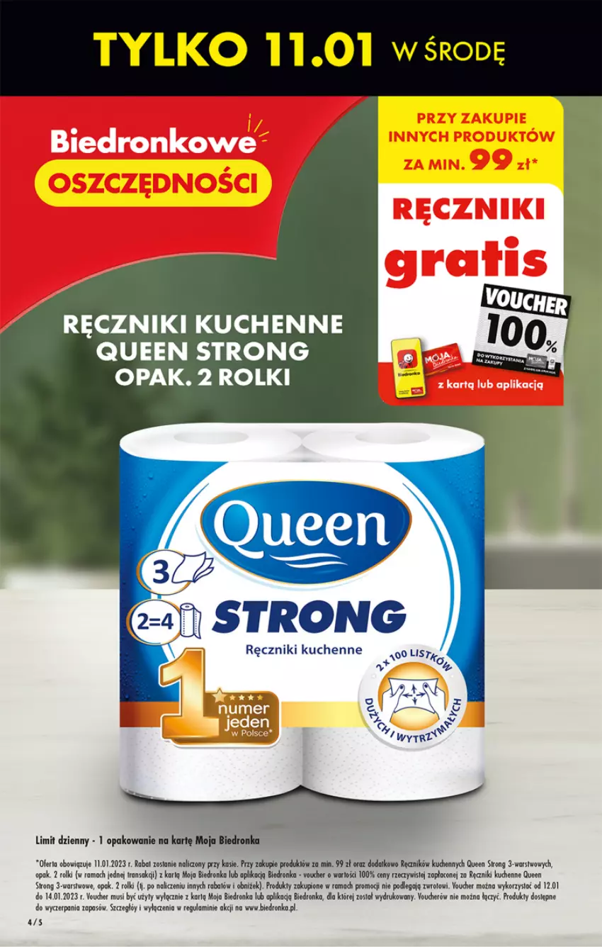 Gazetka promocyjna Biedronka - Gazetka - Biedronka.pl - ważna 09.01 do 14.01.2023 - strona 4 - produkty: Mus, Rama, Ręcznik, Rolki, Tran