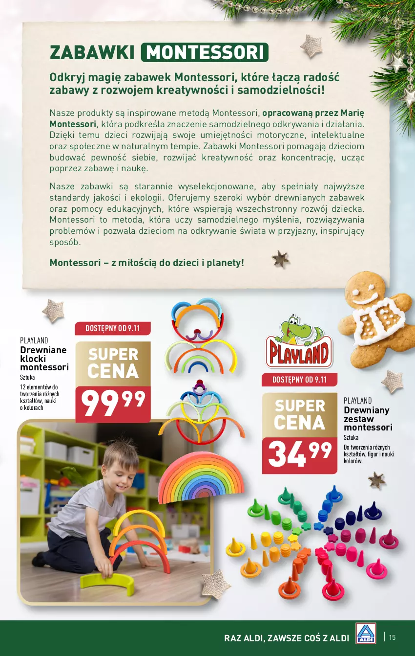 Gazetka promocyjna Aldi - Najlepsze zabawki - ważna 30.10 do 23.12.2024 - strona 15 - produkty: Drewniane klocki, Dzieci, Intel, Klocki, Monte