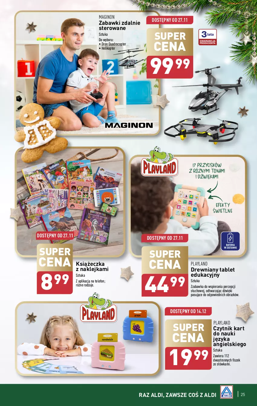 Gazetka promocyjna Aldi - Najlepsze zabawki - ważna 30.10 do 23.12.2024 - strona 25 - produkty: Gin, Helikopter, Klej, Obraz, Tablet, Telefon, Zabawka