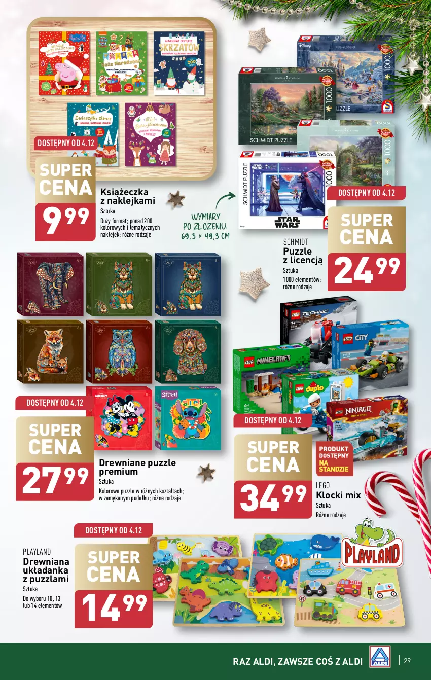 Gazetka promocyjna Aldi - Najlepsze zabawki - ważna 30.10 do 23.12.2024 - strona 29 - produkty: Klej, Klocki, LEGO, Puzzle, Układanka