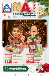 Gazetka promocyjna Aldi - Najlepsze zabawki - Gazetka - ważna od 23.12 do 23.12.2024 - strona 1 - produkty: Gra, Kolejka, Pojazd, Drewniana kolejka, Olej, Fa