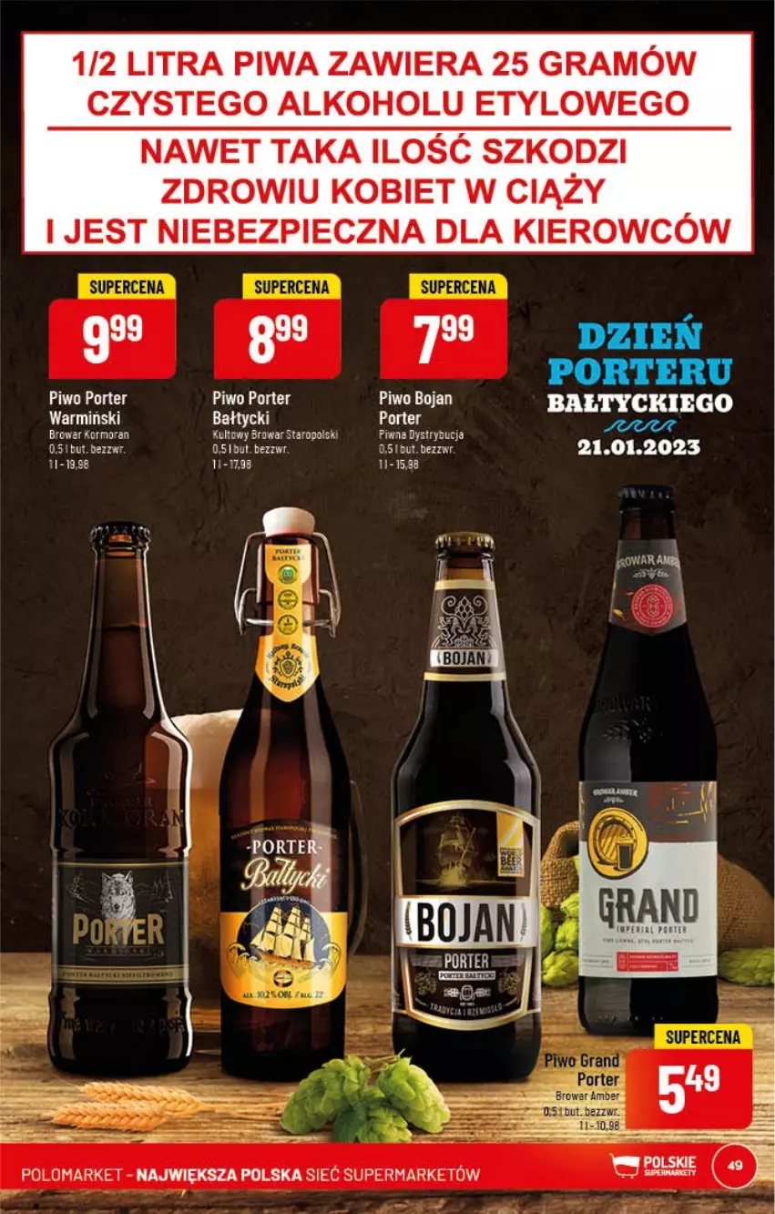 Gazetka promocyjna PoloMarket - Gazetka pomocyjna - ważna 18.01 do 24.01.2022 - strona 49 - produkty: Gra, Piec, Piwa, Piwo, Por