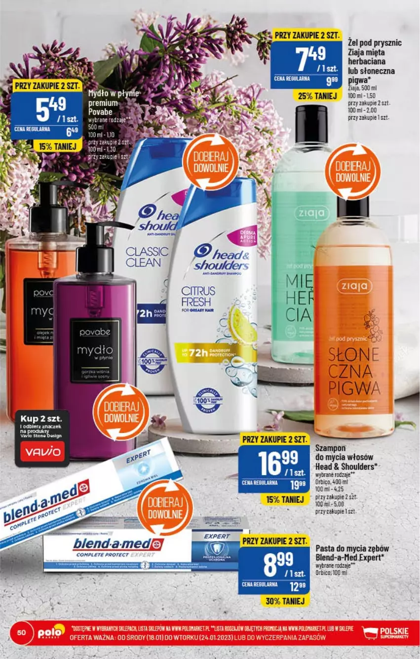 Gazetka promocyjna PoloMarket - Gazetka pomocyjna - ważna 18.01 do 24.01.2022 - strona 50 - produkty: BIC, Blend-a-Med, Mięta, Ziaja