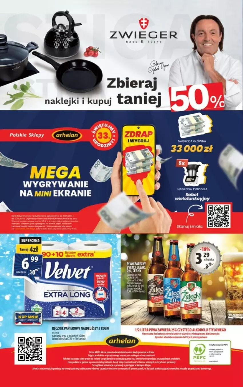 Gazetka promocyjna Arhelan - ważna 04.10.2023 do 13.10.2024 - strona 13 - produkty: Gry, Klej, Papier, Ręcznik, Rolki