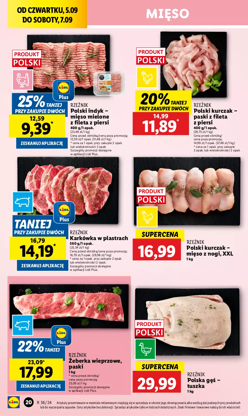 Gazetka promocyjna Lidl - GAZETKA - ważna 05.09 do 07.09.2024 - strona 26 - produkty: Kurczak, Mięso, Mięso mielone, Tusz