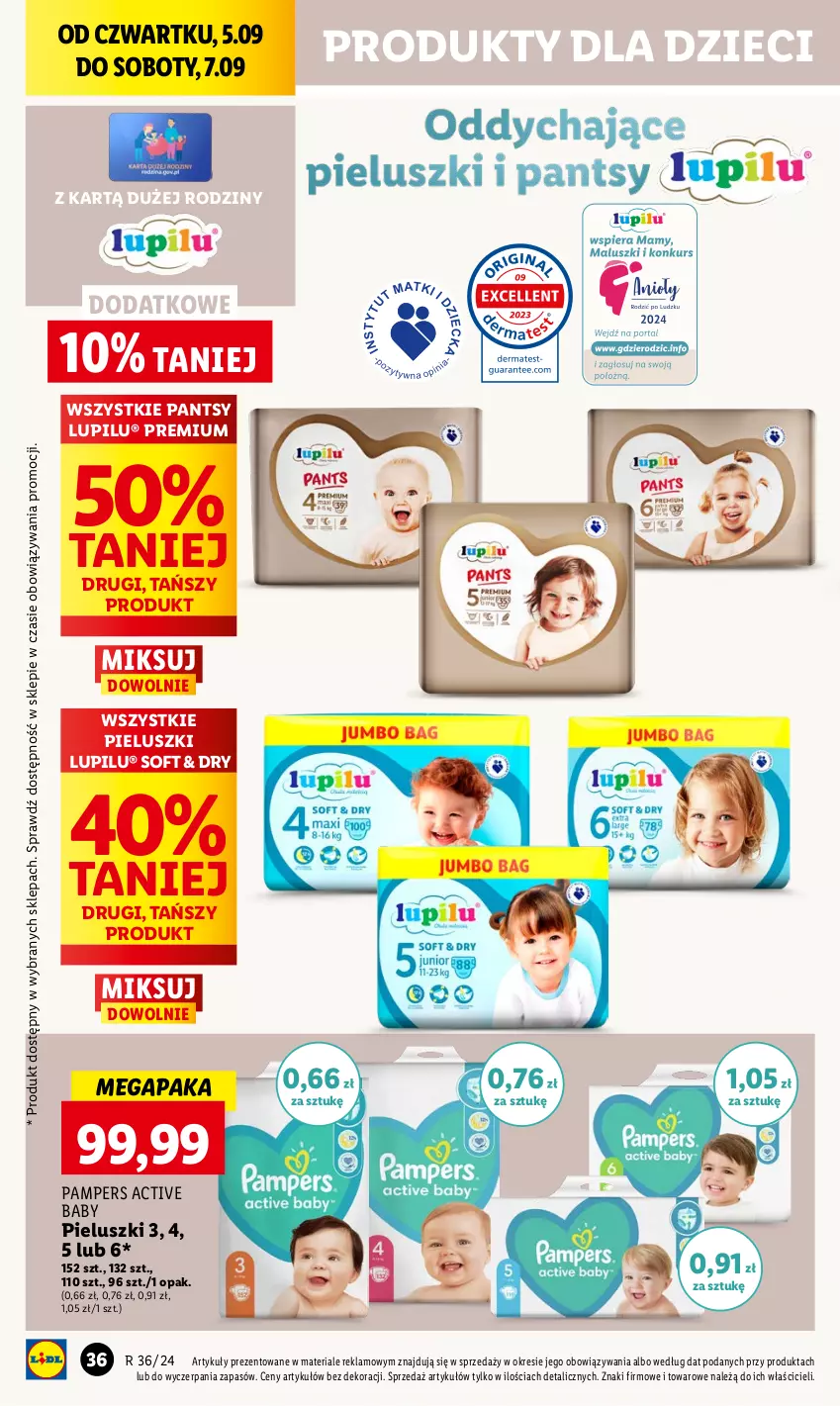 Gazetka promocyjna Lidl - GAZETKA - ważna 05.09 do 07.09.2024 - strona 44 - produkty: Dzieci, Pampers