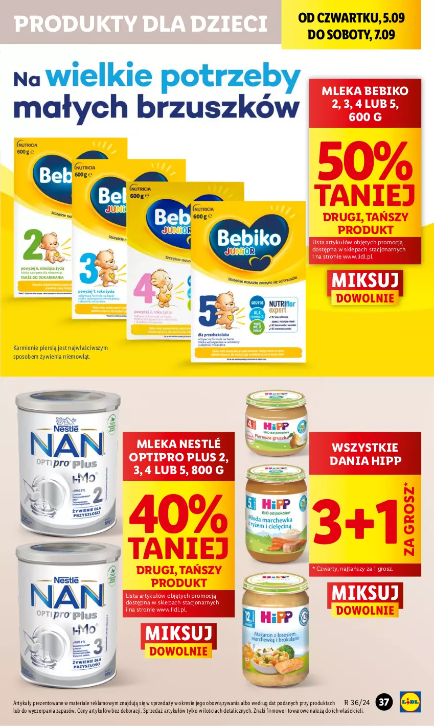 Gazetka promocyjna Lidl - GAZETKA - ważna 05.09 do 07.09.2024 - strona 45 - produkty: Bebiko, Dzieci, HiPP, Karmi, Nestlé