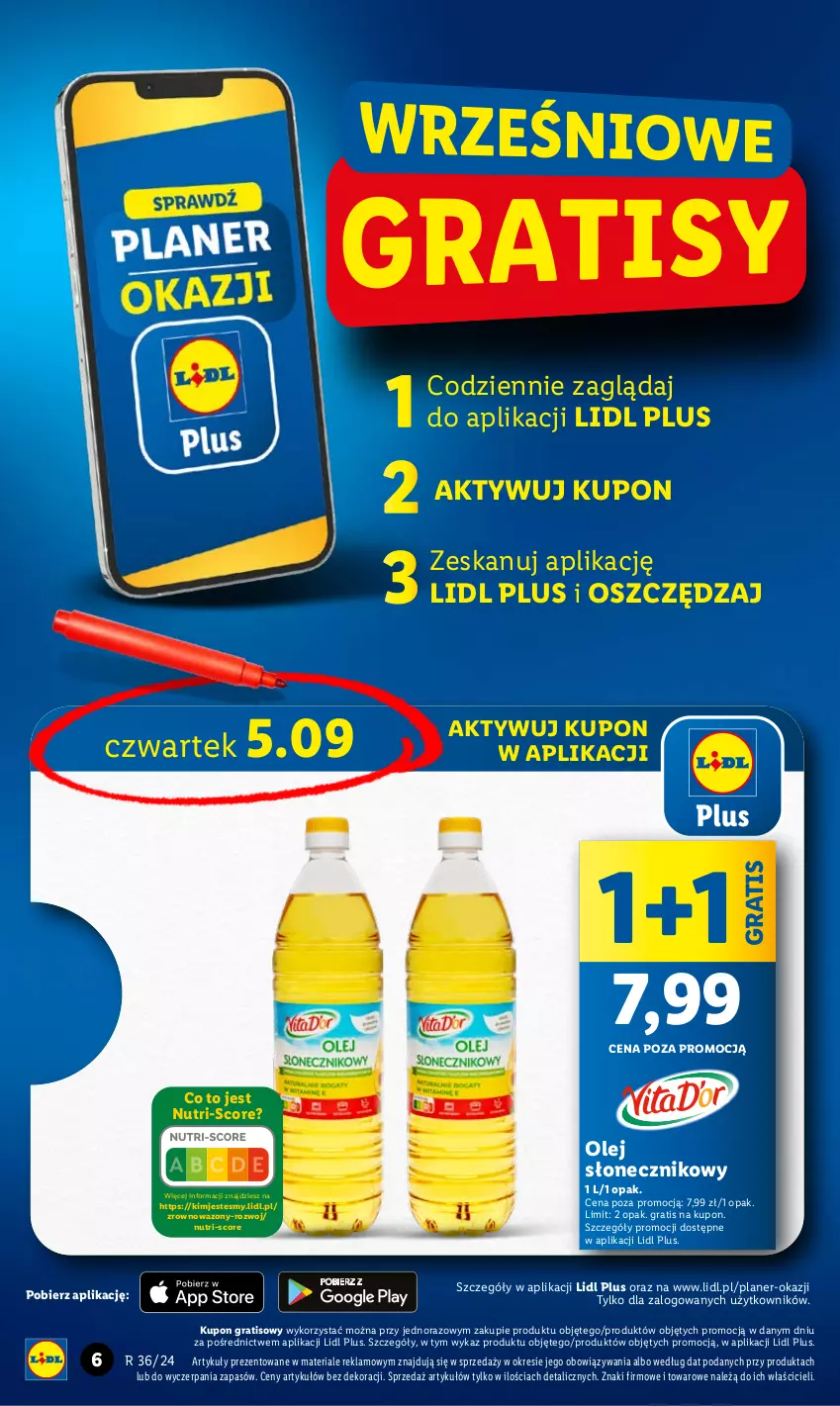 Gazetka promocyjna Lidl - GAZETKA - ważna 05.09 do 07.09.2024 - strona 8 - produkty: Gra, Olej, Olej słonecznikowy, Wazon