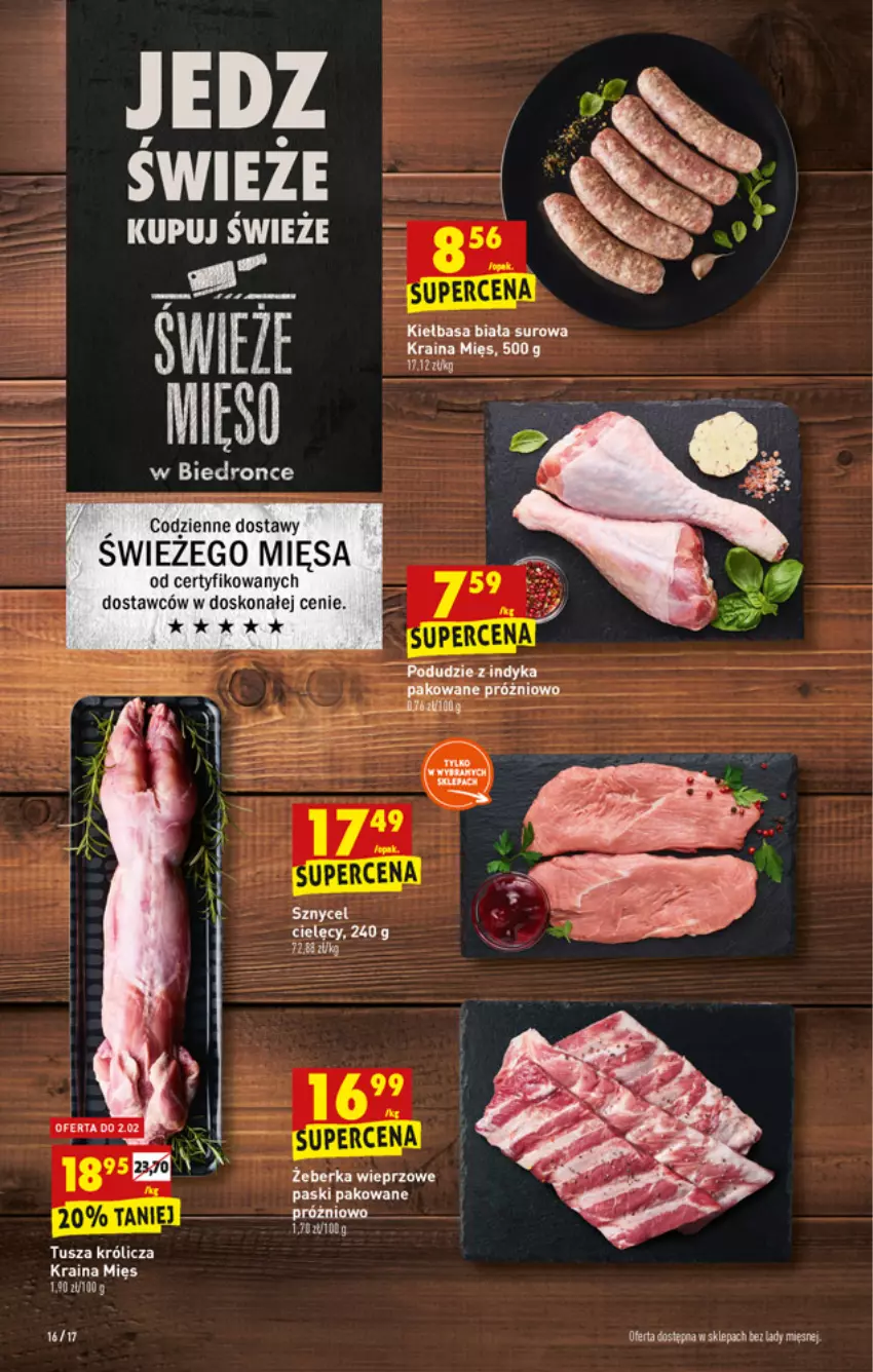 Gazetka promocyjna Biedronka - W tym tygodniu - ważna 31.01 do 05.02.2022 - strona 16 - produkty: Kiełbasa, Kiełbasa biała, Tusz