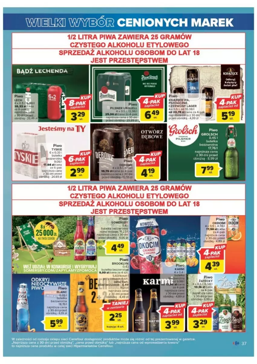 Gazetka promocyjna Carrefour - ważna 01.08 do 12.08.2023 - strona 31 - produkty: Gra, Koc, Kosz, Książęce, Okocim, Piwa, Piwo, Tyskie