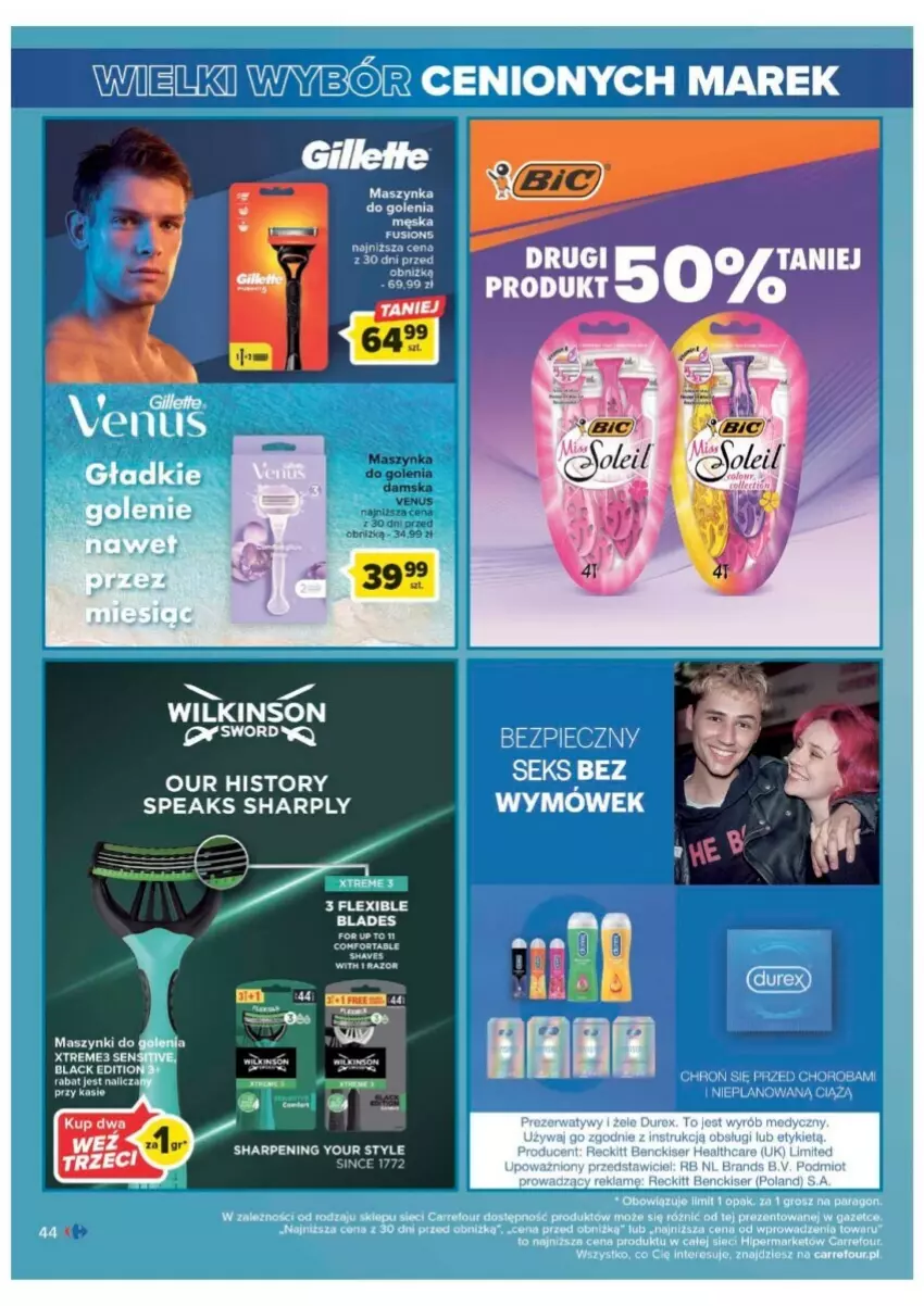 Gazetka promocyjna Carrefour - ważna 01.08 do 12.08.2023 - strona 39 - produkty: Maszynka, Maszynka do golenia, Por, Sharp, Szynka, Venus