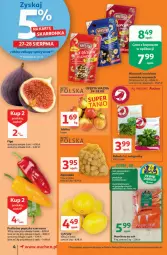 Gazetka promocyjna Auchan - Rysuje się przerwa na coś pysznego Supermarkety - Gazetka - ważna od 01.09 do 01.09.2021 - strona 4 - produkty: Sok, Roszponka, Papryka czerwona, Papryka, Rukola, Cytryny, Ziemniaki, Jabłka