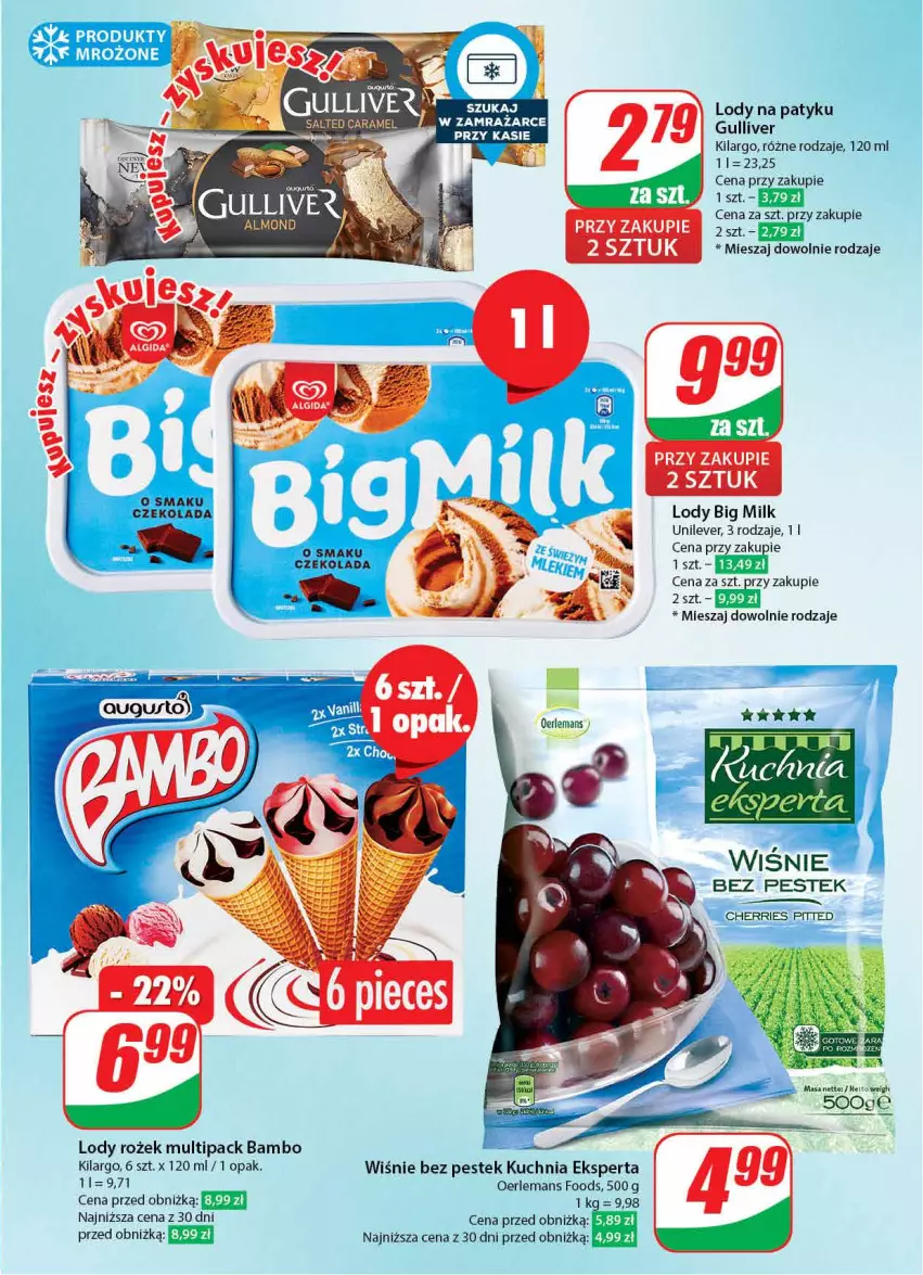 Gazetka promocyjna Dino - Gazetka 4 - ważna 23.01 do 30.01.2024 - strona 22 - produkty: Big Milk, Kuchnia, Lody, Stek