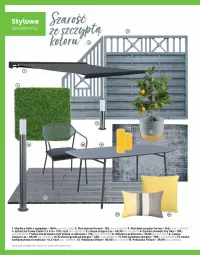 Gazetka promocyjna Leroy Merlin - Katalog ogród 2021 - Gazetka - ważna od 30.06 do 30.06.2021 - strona 34 - produkty: Krzesło ogrodowe, Gin, Rust, Stół, Markiza, Girlanda, Lampion, Krzesło, Fotel, Poduszka, Gres, Lampa, Gres szkliwiony, Dywan, Osłonka, Fa