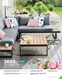 Gazetka promocyjna Leroy Merlin - Katalog ogród 2021 - Gazetka - ważna od 30.06 do 30.06.2021 - strona 41 - produkty: Sofa narożna, Top, Gra, Palenisko, Stół, Sofa, Parasol, LANA, Silan, Bukiet, Fotel, Poduszka, Lampa, Meble, Fa