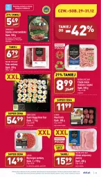 Gazetka promocyjna Aldi - Pełny katalog - Gazetka - ważna od 31.12 do 31.12.2022 - strona 25 - produkty: Mięso mielone z szynki, Mięso mielone, Por, Tatar wołowy, Mięsne specjały, Lodówka, Szynka, Schab wieprzowy, Burger, Sushi, Mięso