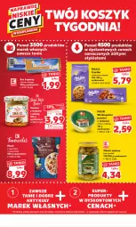 Gazetka promocyjna Kaufland - MOCNY START - Gazetka - ważna od 19.04 do 19.04.2023 - strona 4 - produkty: Ser topiony, Ciastka, Oliwki zielone, Top, Ser, Mus, Oliwki, Pasztet, Stek, Kosz, Smalec, Milka