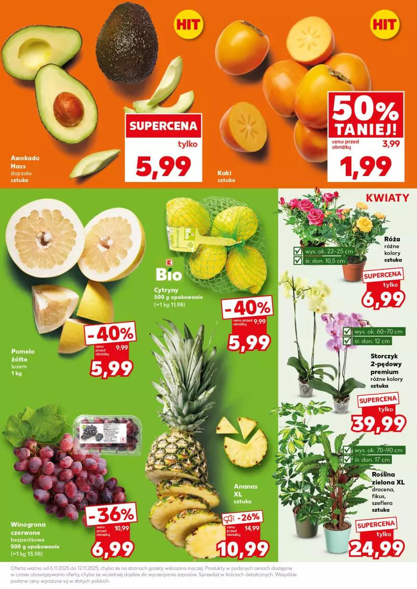 Gazetka promocyjna Kaufland - Mocny Start - ważna 10.11 do 12.11.2025 - strona 11 - produkty: Cytryny, Fa, Kaki, Pomelo, Storczyk, Wino, Winogrona
