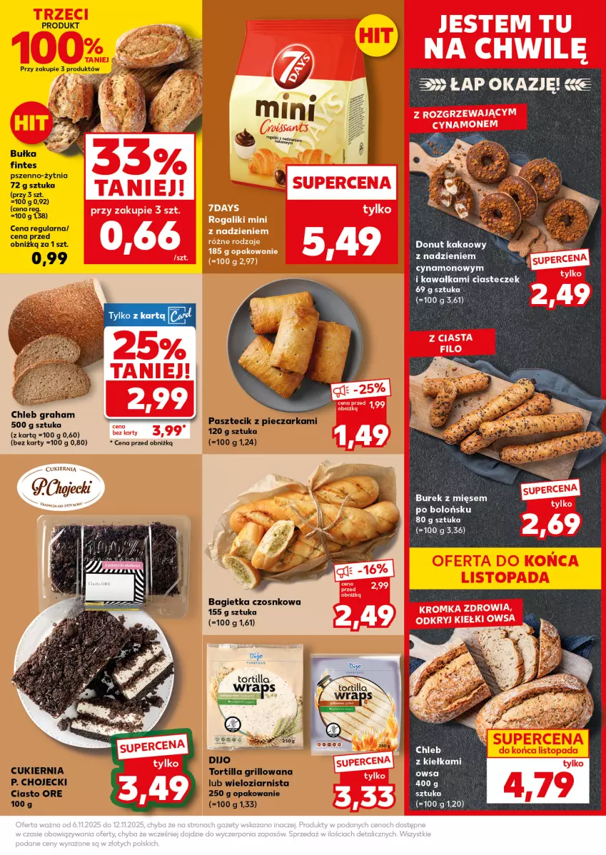 Gazetka promocyjna Kaufland - Mocny Start - ważna 10.11 do 12.11.2025 - strona 13 - produkty: Bagietka, Bagietka czosnkowa, Bułka, Chleb, Cukier, Gra, Grill, Kawa, Pasztecik z pieczarkami, Piec, Pieczarka, Tortilla