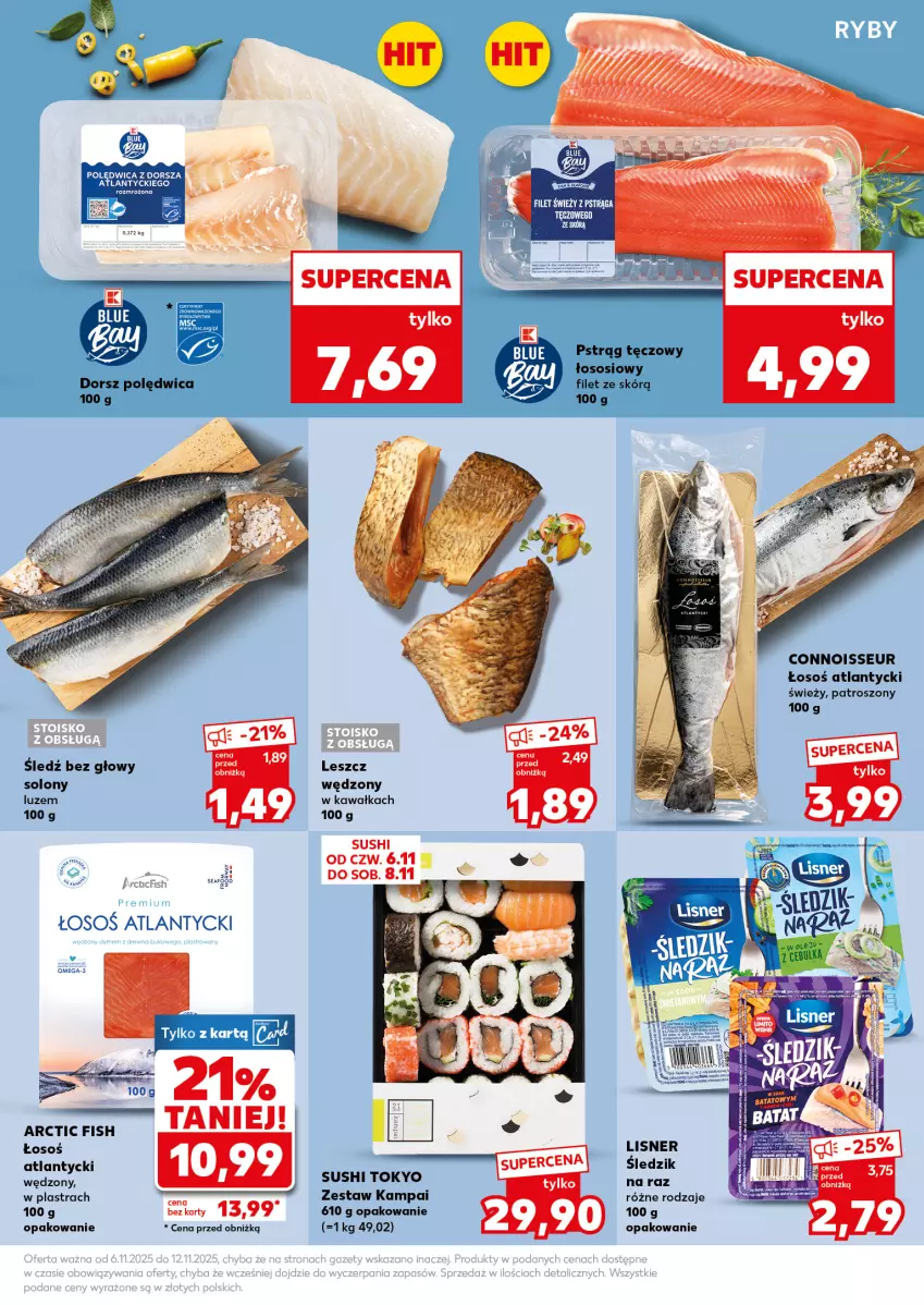 Gazetka promocyjna Kaufland - Mocny Start - ważna 10.11 do 12.11.2025 - strona 17 - produkty: Dorsz, Kawa, Lisner, Omega-3, Polędwica, Pstrąg, Pstrąg tęczowy, Sos, Sushi