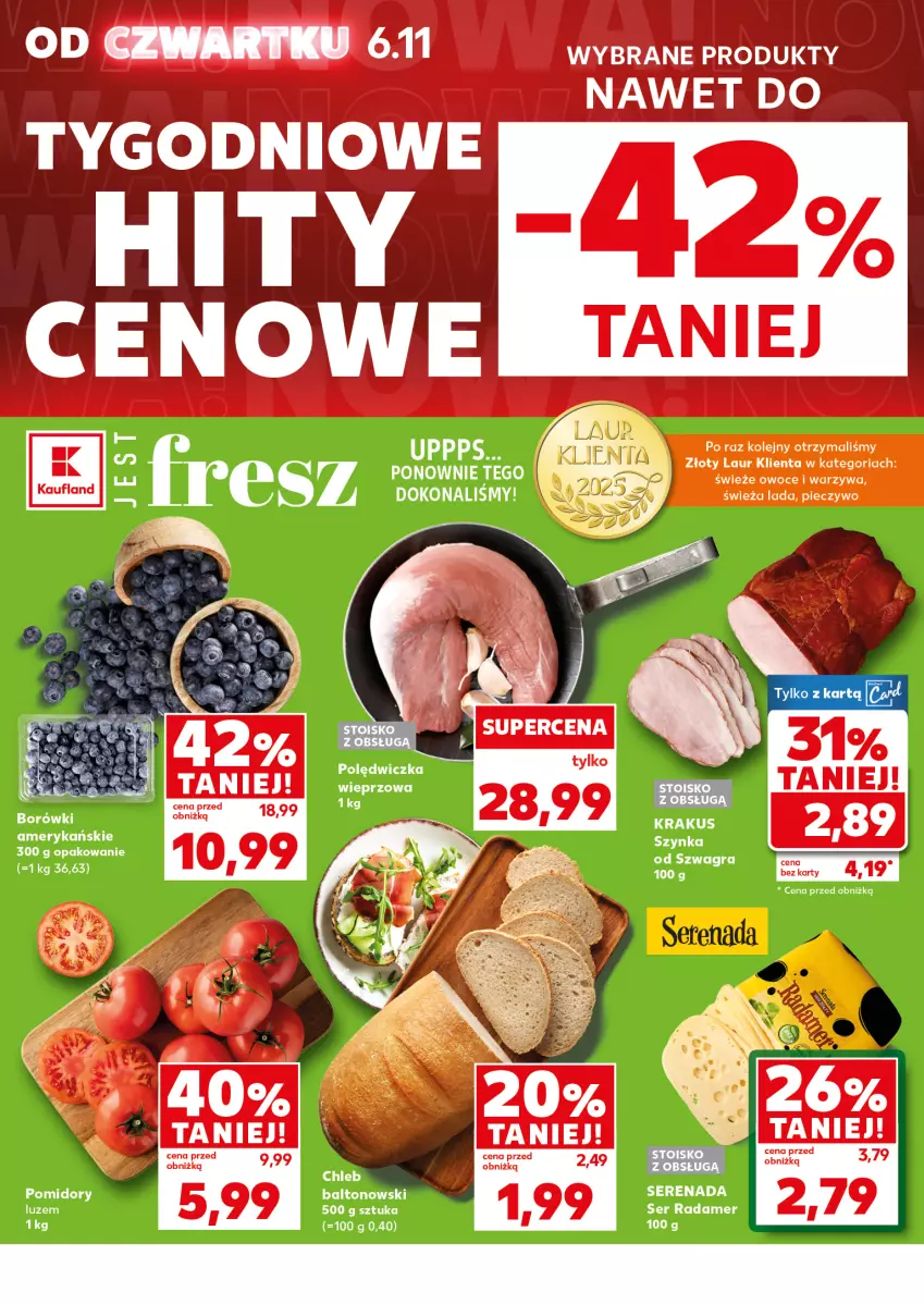Gazetka promocyjna Kaufland - Mocny Start - ważna 10.11 do 12.11.2025 - strona 6 - produkty: Gra, Krakus, Owoce, Piec, Pieczywo, Radamer, Ser, Warzywa