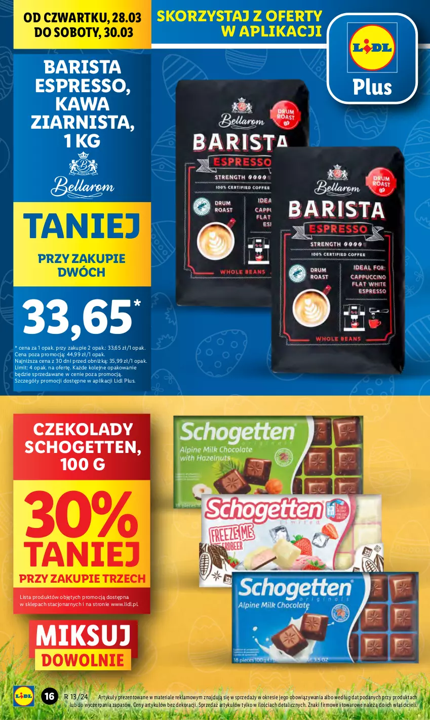 Gazetka promocyjna Lidl - GAZETKA - ważna 28.03 do 30.03.2024 - strona 18 - produkty: Kawa, Kawa ziarnista, Olej, Schogetten