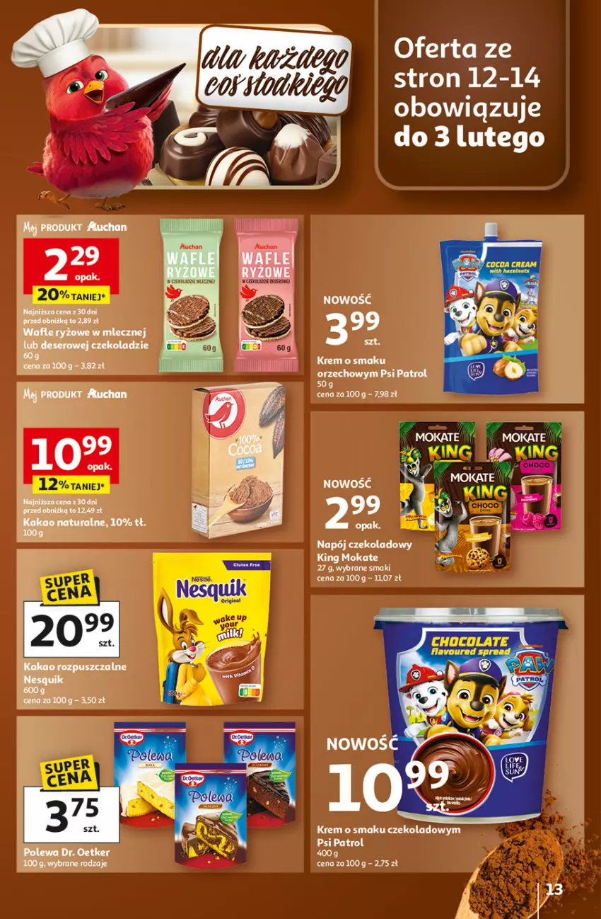 Gazetka promocyjna Auchan - 30 Lat Hipermarket - ważna 29.01 do 04.02.2026 - strona 13 - produkty: Deser, Dr. Oetker, LG, Psi Patrol, Ryż, Ser, Wafle