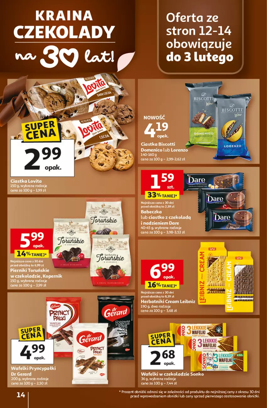 Gazetka promocyjna Auchan - 30 Lat Hipermarket - ważna 29.01 do 04.02.2026 - strona 14 - produkty: Herbatniki, Lorenz, Piernik, Sonko