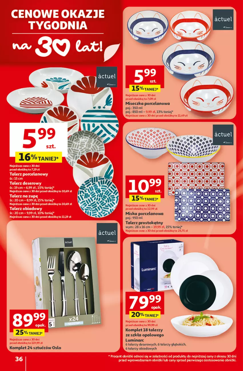 Gazetka promocyjna Auchan - 30 Lat Hipermarket - ważna 29.01 do 04.02.2026 - strona 36 - produkty: Deser, Miseczka, Miska, Por, Ser, Talerz