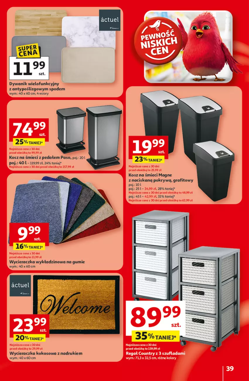 Gazetka promocyjna Auchan - 30 Lat Hipermarket - ważna 29.01 do 04.02.2026 - strona 39 - produkty: Dywan, Dywanik, Gra, Kokos, Kosz, Wycieraczka