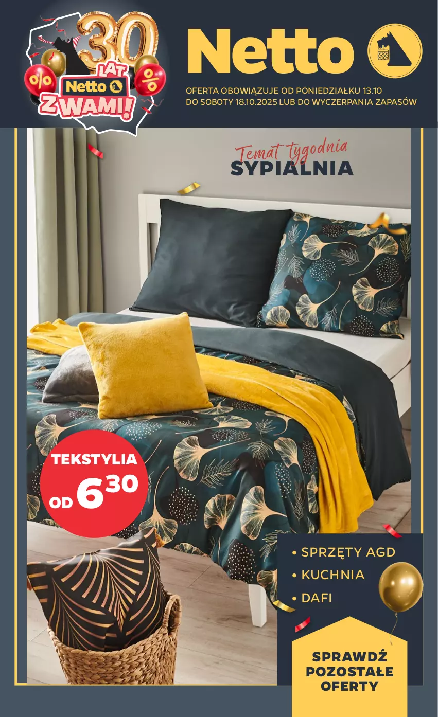 Gazetka promocyjna Netto - Od Poniedziałku Przemysłowa - ważna 13.10 do 18.10.2025 - strona 1 - produkty: Kuchnia, Sypialnia