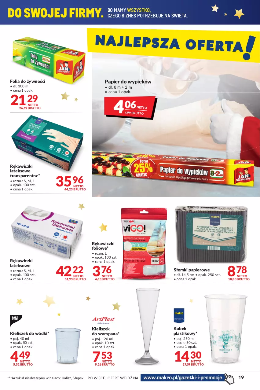 Gazetka promocyjna Makro - [Oferta promocyjna] Artykuły spożywcze i przemysłowe - ważna 30.11 do 13.12.2021 - strona 19 - produkty: Kieliszek, Kubek, Papier, Tran