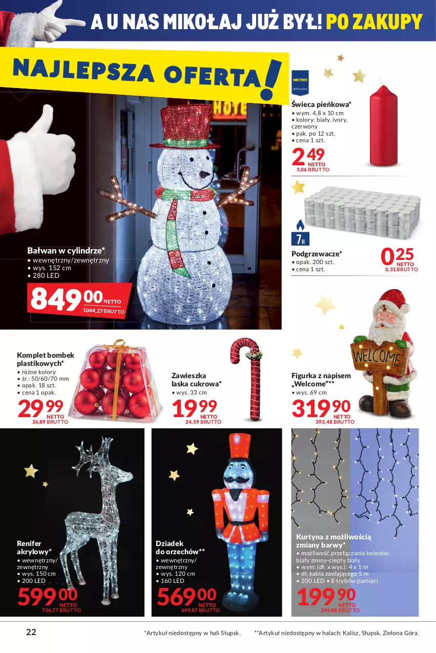 Gazetka promocyjna Makro - [Oferta promocyjna] Artykuły spożywcze i przemysłowe - ważna 30.11 do 13.12.2021 - strona 22 - produkty: Dziadek do orzechów, Podgrzewacze, Renifer