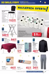 Gazetka promocyjna Makro - [Oferta promocyjna] Artykuły spożywcze i przemysłowe - Gazetka - ważna od 13.12 do 13.12.2021 - strona 23 - produkty: Ser, Papier, Rama, Stół, Serwetki, Wełna, Rolki, Bieżnik, Spodnie, Krzesło, Siedzisko, Bluza, Obrus, Lakier, Fa