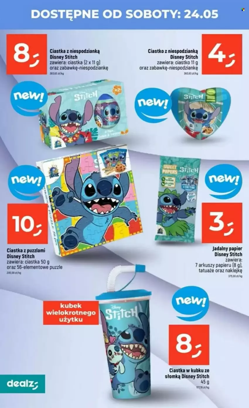Gazetka promocyjna Dealz - ważna 22.05 do 28.05.2025 - strona 4 - produkty: Ciastka, Disney, Klej, Papier, Puzzle