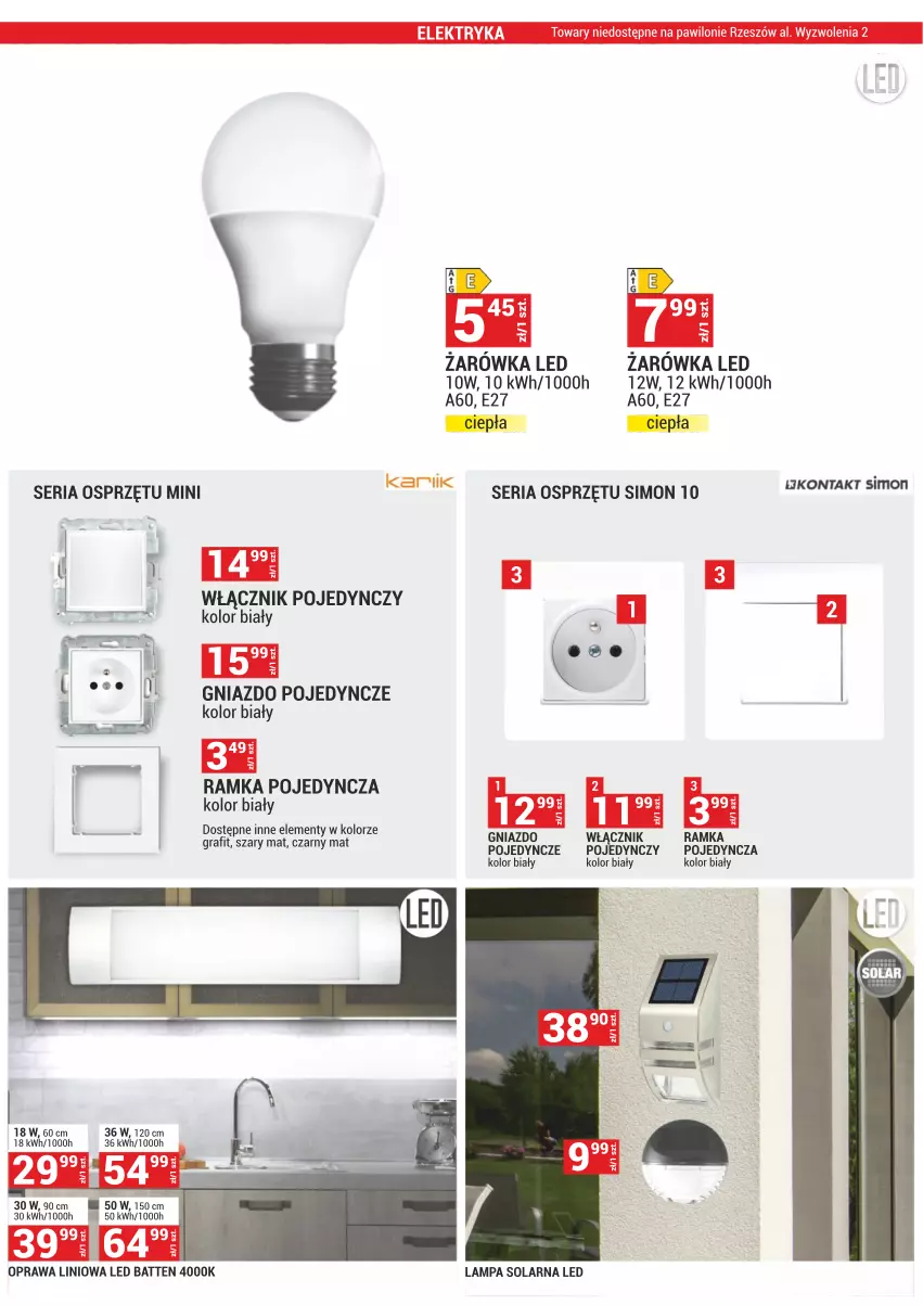 Gazetka promocyjna Merkury Market - ważna 01.03 do 31.03.2023 - strona 21 - produkty: Gniazdo pojedyncze, Gra, Lampa, LG, Ramka, Ser, Włącznik pojedynczy