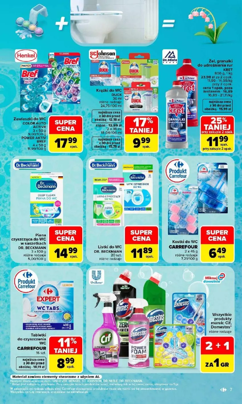 Gazetka promocyjna Carrefour - Gazetka Porządki pełne okazji - ważna 17.08 do 30.08.2026 - strona 7 - produkty: Cif, Duck, Gra, Kret, NBA, Tablet, Tera, Zawieszki