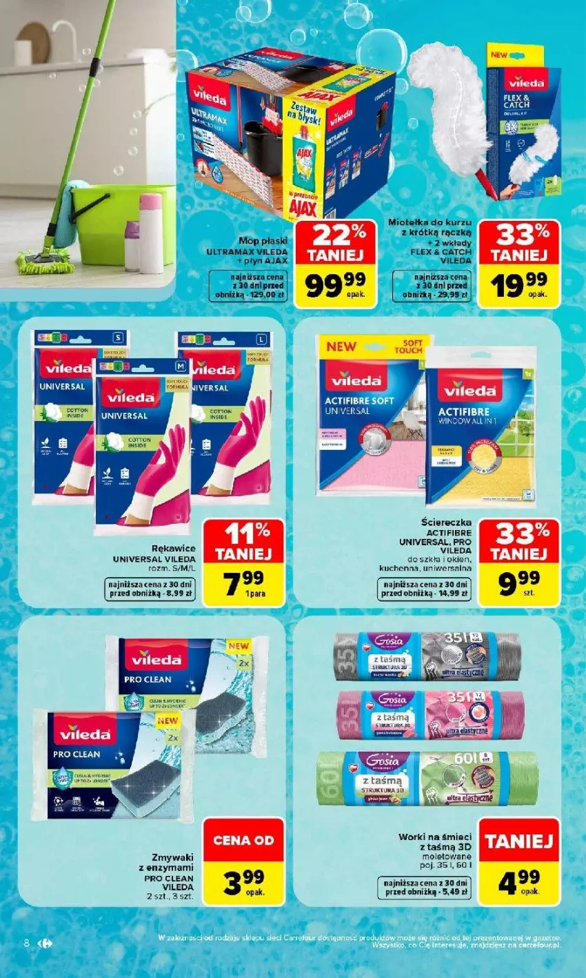 Gazetka promocyjna Carrefour - Gazetka Porządki pełne okazji - ważna 17.08 do 30.08.2026 - strona 8 - produkty: Ajax, Fa, LG, Rama, Vileda