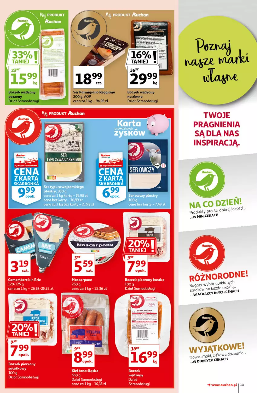 Gazetka promocyjna Auchan - Magic Birds Hipermarkety - ważna 15.04 do 21.04.2021 - strona 13 - produkty: Boczek, Cars, Ser, Ser owczy