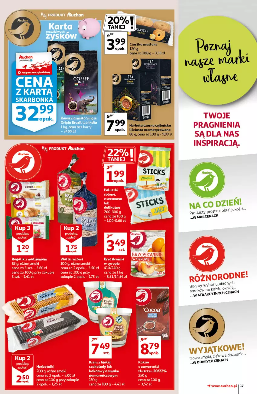 Gazetka promocyjna Auchan - Magic Birds Hipermarkety - ważna 15.04 do 21.04.2021 - strona 17 - produkty: Ciastka, Herbata, Herbata czarna, Lack