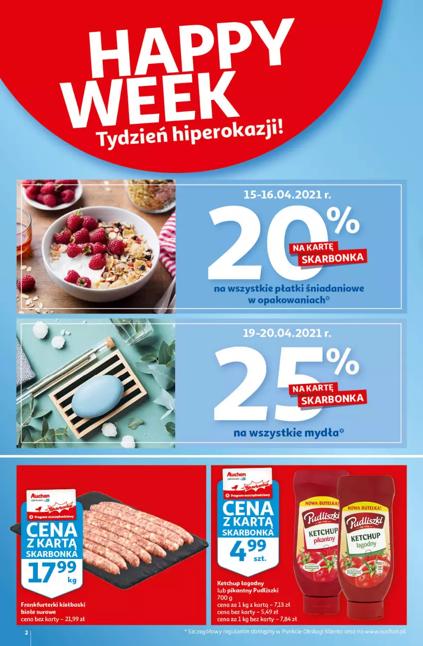 Gazetka promocyjna Auchan - Magic Birds Hipermarkety - ważna 15.04 do 21.04.2021 - strona 2 - produkty: Danio, Pudliszki