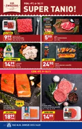 Gazetka promocyjna Aldi - Pełna oferta - Gazetka - ważna od 10.11 do 10.11.2023 - strona 10 - produkty: Kurczak, Mięso mielone, Sos, Por, Stek, Mięsne specjały, Golden Seafood, Burger, Morliny, Rostbef, Mięso