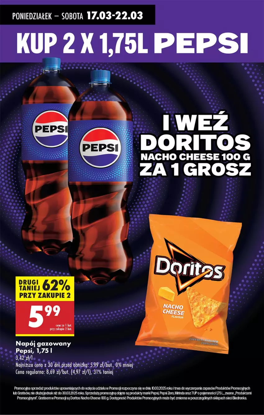 Gazetka promocyjna Biedronka - Od Poniedziałku - ważna 17.03 do 22.03.2025 - strona 50 - produkty: Gra, Mirinda, Napój, Napój gazowany, Pepsi