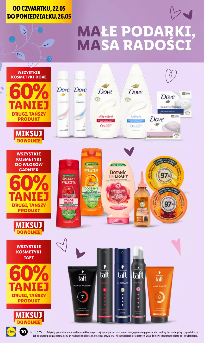 Gazetka promocyjna Lidl - GAZETKA - ważna 22.05 do 24.05.2025 - strona 12 - produkty: Dove, Garnier, Taft