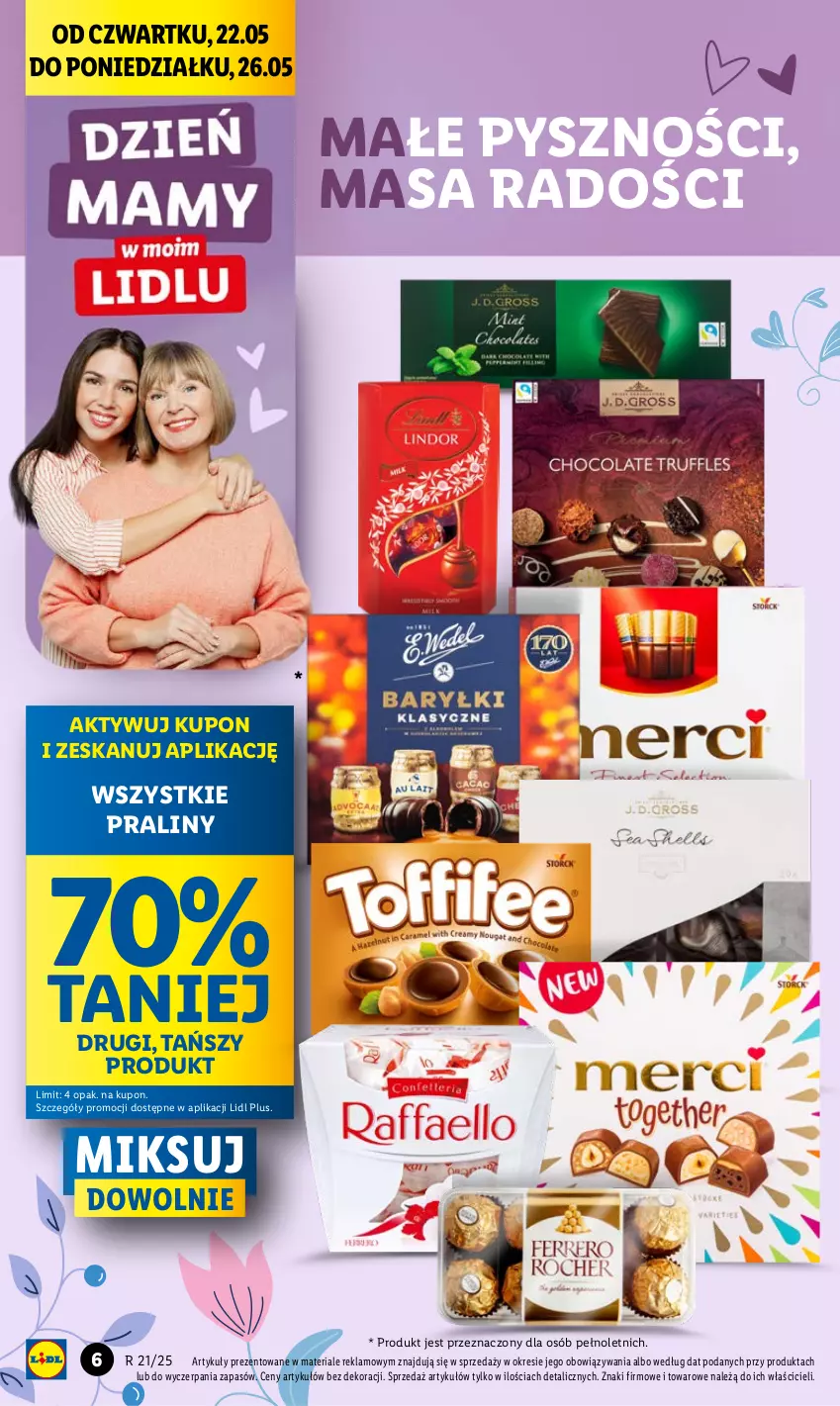 Gazetka promocyjna Lidl - GAZETKA - ważna 22.05 do 24.05.2025 - strona 6 - produkty: Praliny